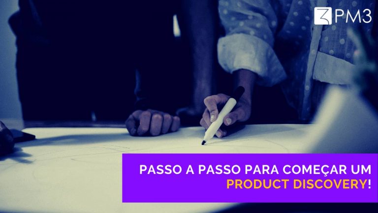 A imagem mostra dias pessoas durante o passo a passo de Product Discovery