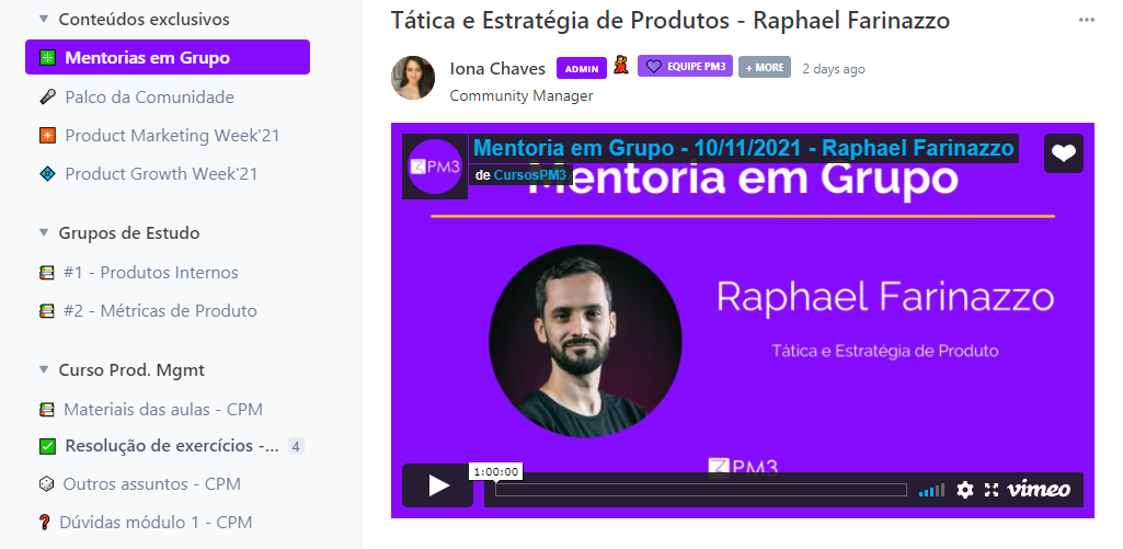 comunidade pm3 exemplos de framework