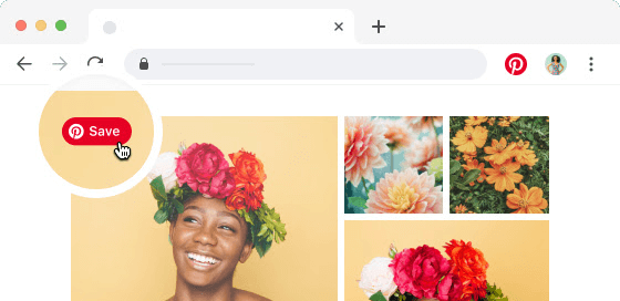 botão de salvamento do Pinterest